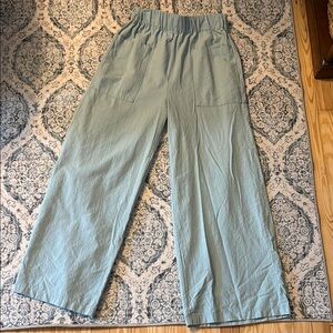 Light Blue Wide-Leg Pants